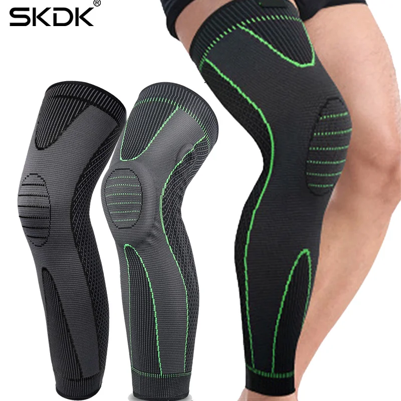 Knee-Pad Bandage Leg-Support Compression-Knee-Brace Long-Leg-Sleeve Warmth SKDK Elastic