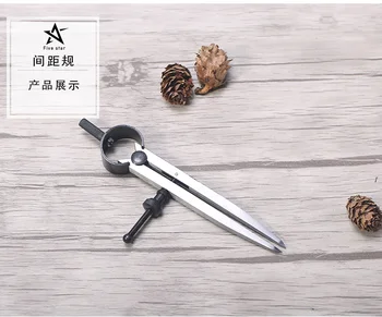 

DIY Hand Tools for Leather Craft Scribing Arcs Wing Divider for Plotting, Measuring Curves,Gauging,Dividing Lines Edge Tool