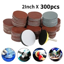Assortiment de disques abrasifs, grain 80 300, 3000 pièces, 50mm, 2 pouces, avec tige de 3mm, pour polissage, outil de nettoyage