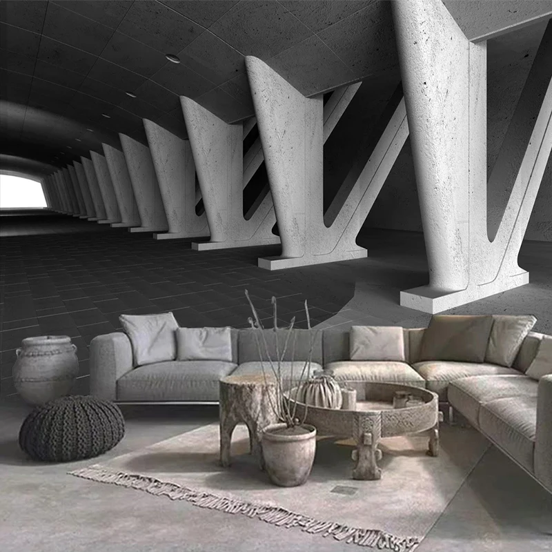 Настенные 3D обои на заказ с абстрактным изображением космоса и моста рисунком