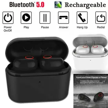 

Mini TWS Wireless Bluetooth 5.0 Earbuds Stereo Headset Headphone In-ear Earphone