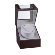 Gorben EU/US/AU/UK вилка из искусственной кожи Автоматический намоточный органайзер для хранения ювелирных изделий Механическая коробка с подзаводом-держателем