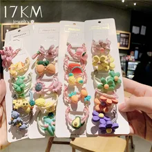 17KM Мультяшные животные фрукты повязки для детей девочки эластичные повязки для волос новые резиновые аксессуары для волос модные ювелирные изделия