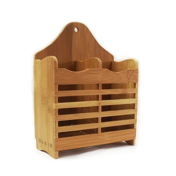 

Utensil Storage Rack Holder Storage Shelf Spoon Cutlery Hanging Holder Chopsticks Bamboo Wall