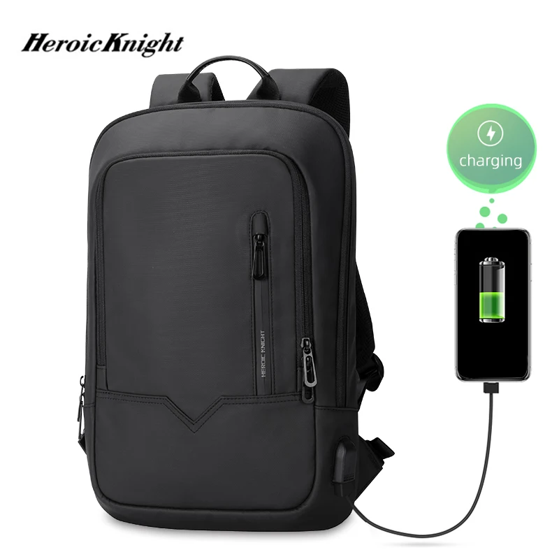 Heroic Knight-mochila multifuncional impermeable para hombre, bolso para ordenador portátil de 14 pulgadas, de alta capacidad, para escuela, negocios, viaje