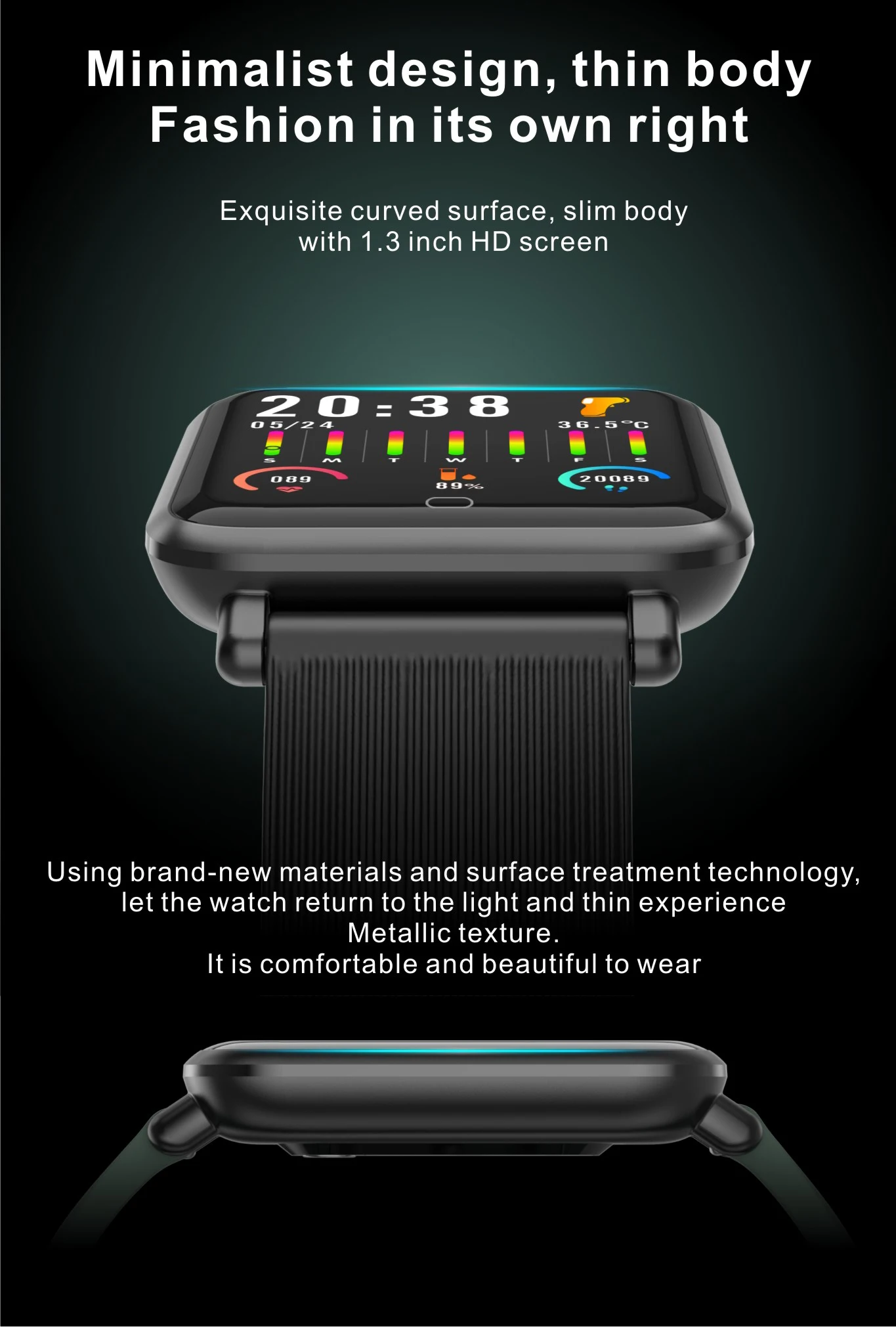 2022 Body temperature,Whole snack rate monitoringBlood oxygen monitoringMultiple sports modes,Caller ID and rejection Smartwatch