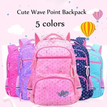 

1Pc 35L Girl School Bag Cute Children Backpack With Reflective Strips Waterproof Anti-theft Large Capacity School Bag