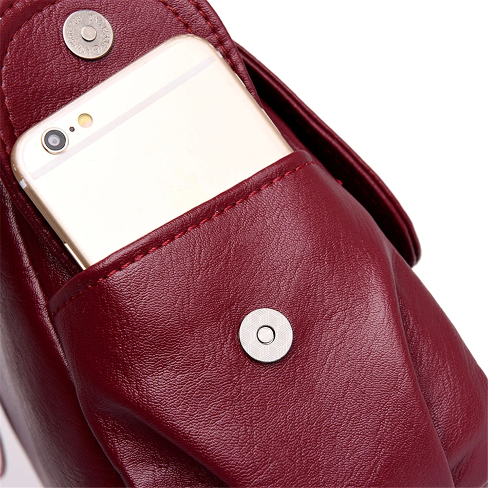 Beste LONOOLISA Lederen Luxe Handtassen Vrouwen Tassen Designer Vrouwelijke Crossbody Tassen Voor Vrouwen 2019 Schouder Flap Tassen Sac A Main Femme