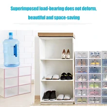 Горячий прозрачный пластиковый Обувной Ящик флип дизайн для хранения обуви артефакт домашний инструмент для хранения DO2