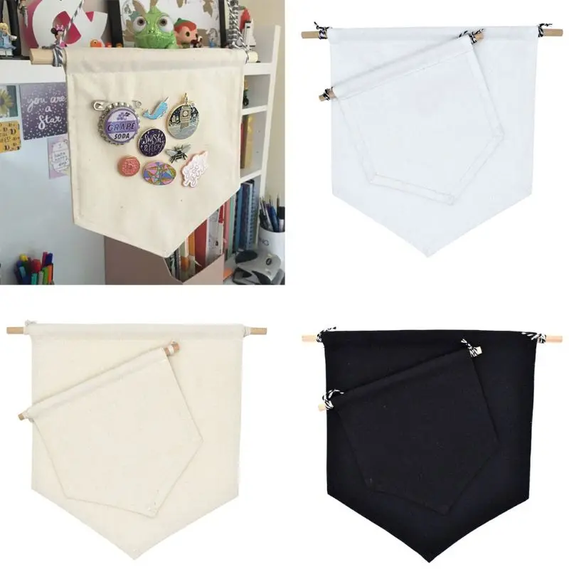 Pin Wall Display Banner Enamel Lapel Badge Flag Canvas Wall Banner Room Decor 5