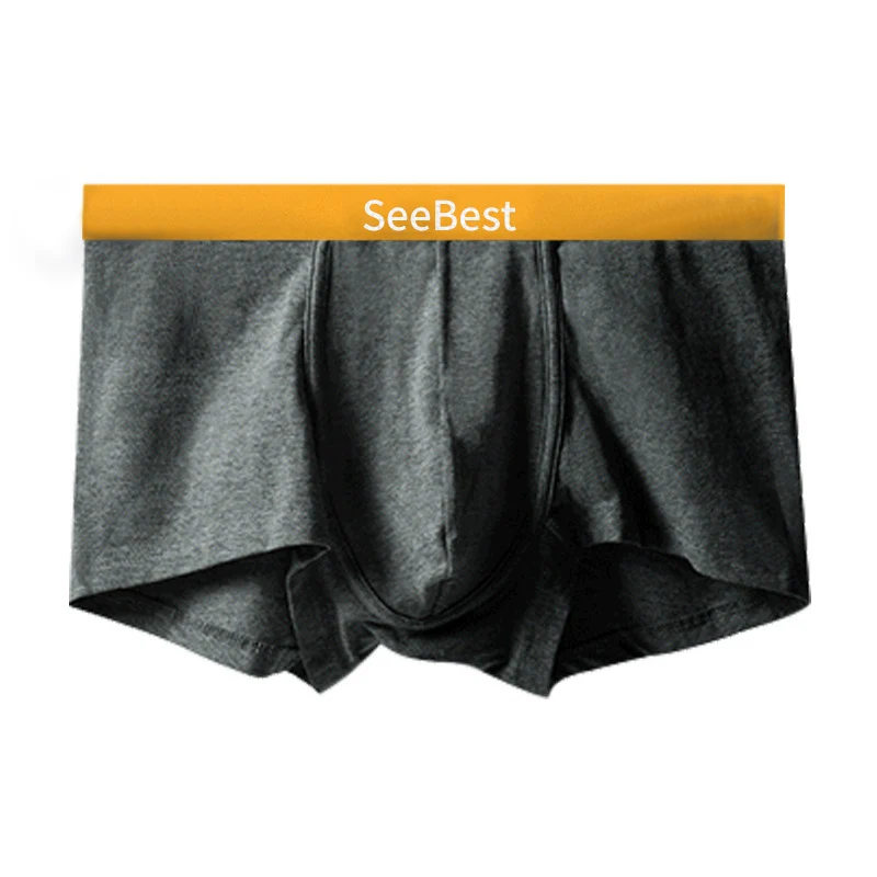 SeeBest нижнее белье, мужские боксеры, трусы для мужчин, зимние хлопковые удобные дышащие женские разноцветные трусы с низкой посадкой, Размеры s m - Цвет: Yellow
