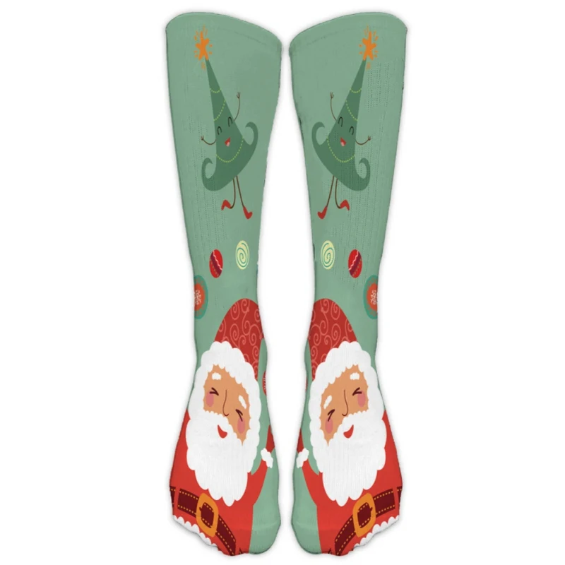 Длинные носки с героями мультфильмов, эластичные носки для Скейтборда для мужчин и женщин, милые рождественские чулки, повседневные носки для улицы, новинка - Цвет: T