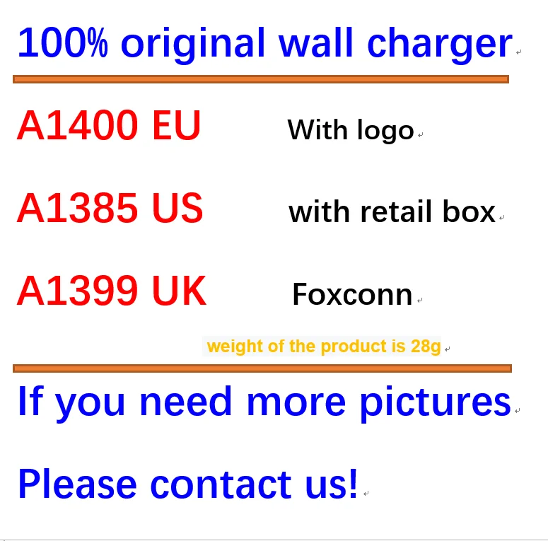 10 шт./лот AAAAA A1400 EU Plug USB AC зарядное устройство настенный адаптер для iPhone x 8 7 plus 6s 6 plus 5S 5C 5 с розничной коробкой 28 грамм