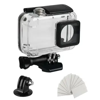 

For Xiaomi Yi + Lite Discovery 45M Underwater Waterproof Protective Case Diving Housing Shell Anti Fog Drying Inserts Adapter