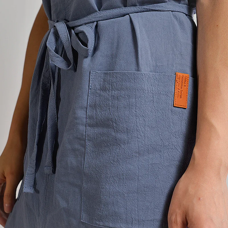 New Nordic wind Adult unisex cotton linen apron bib Coffee shops and flower shops work cleaning aprons for woman smock Wholesale