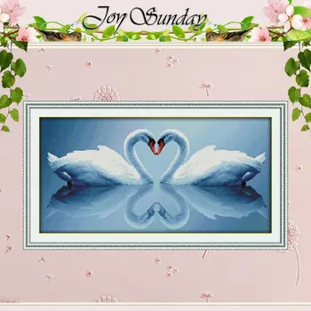

White Swan Pattern Counted Cross Stitch 11CT 14CT Cross Stitch Sets Wholesale Animals Cross-stitch Kits Embroidery Needlework