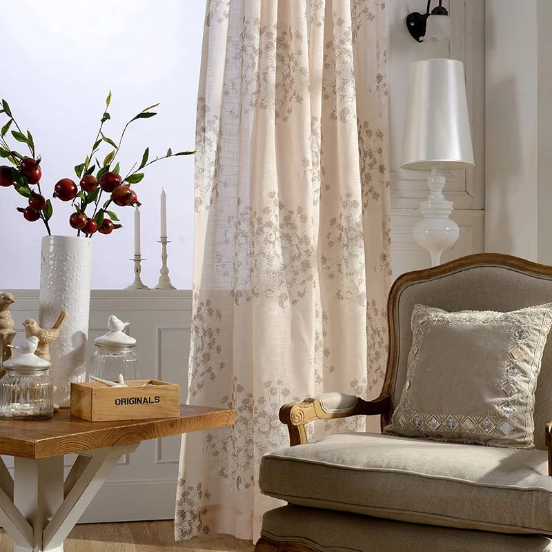 

Modern Dandelion Pattern Printed Screens Curtain Style Tulle for Living Room Bedroom