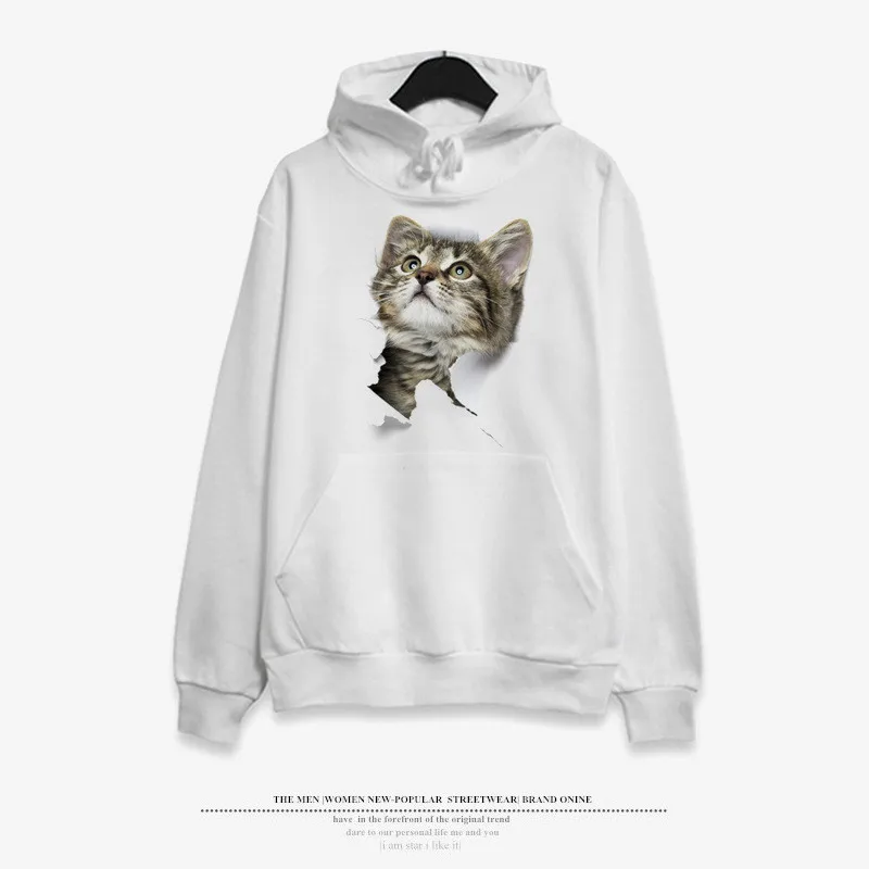 La MaxPa, корейский стиль, милый кот, женская теплая одежда, Instagram, модная, Круглый ворот, длинный рукав, Ретро стиль, толстовки, осень - Цвет: Photo Color