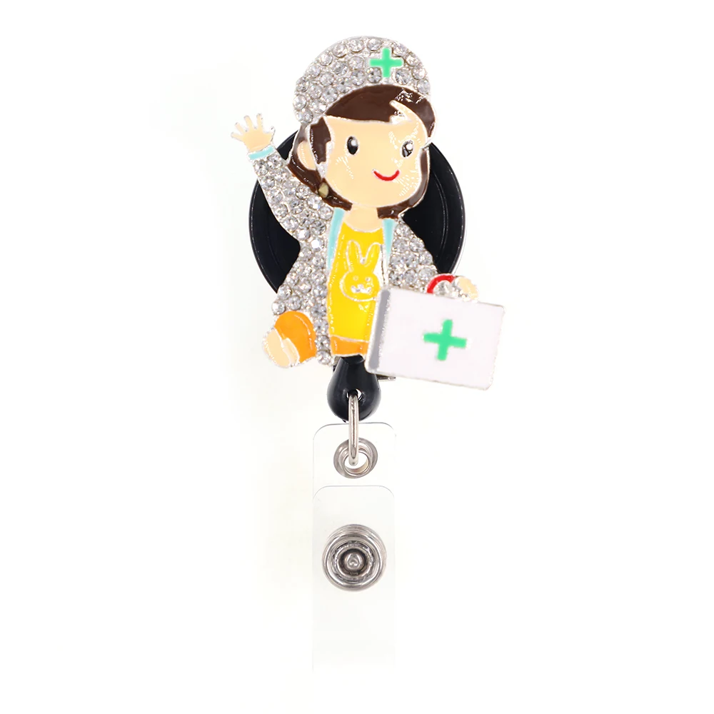 

Sparkly Medical Rhinestone Retractable ID Nurse Badge Reel/Holder for Nurse Accessories
