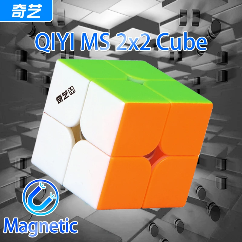 

QiYi MS MoFangGe 2x2x2 Magnetic Magic Cube Professional Qiyi MS Series 2x2 Cube Puzzle Stickerless Magnets Speed Cube Qiyi M S