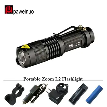 

Portable Mini led flashlight XM-L2 18650 zoomable led flashlight TORCH Lantern high power portable mini torch lamp bike light