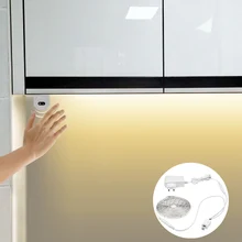 Кухонный светодиодный светильник, для спальни, с датчиком движения, для шкафа, светильник s, Светодиодная лента, для шкафа, лампа для дома, светильник ing+ 2A адаптер питания