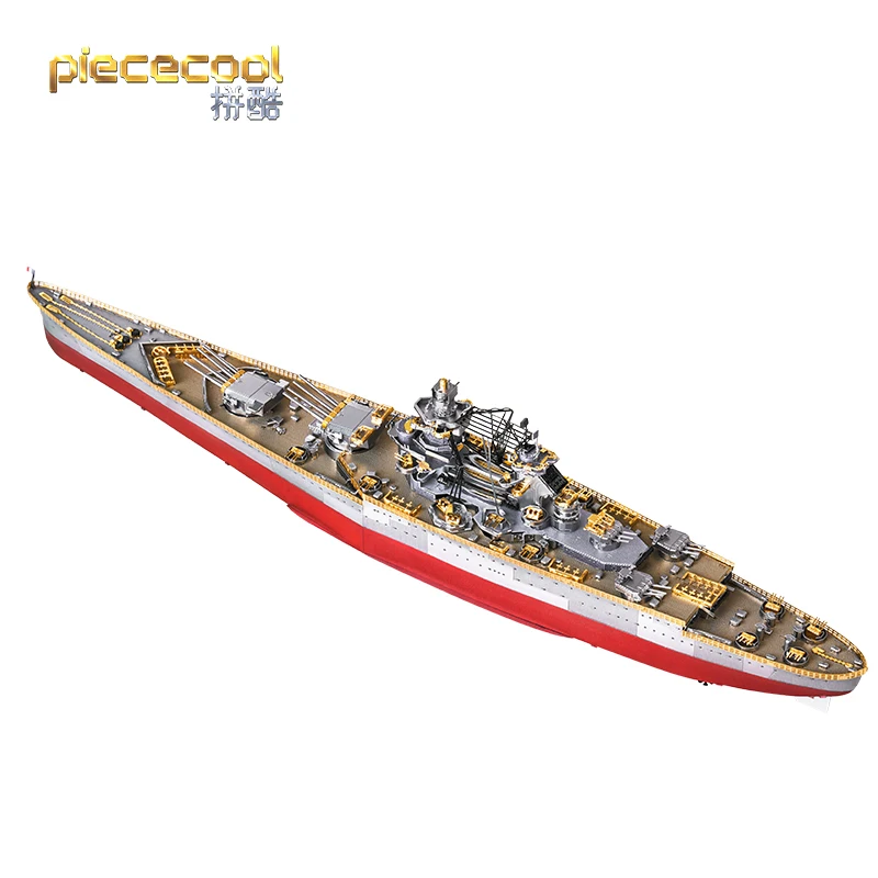 MMZ MODEL Piececool 3D Metal Puzzle P157 RICHELIEU BATTLESHIP DIY Assemble Model Kits Laser Cut Jigsaw toys gift for children 4