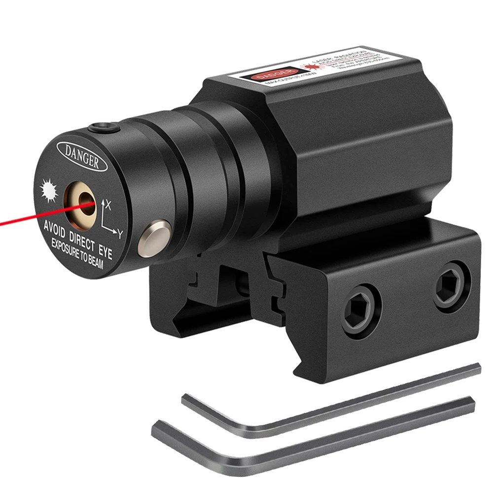 Metal Pistol Red Beam Laser Aim Sight Assembly For Mounting on 20 mm Weaver Rail 