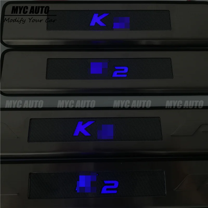 Порога пластина 2011 2012 2013 для Kia K2 Нержавеющая сталь протектор Накладка аксессуары Добро пожаловать потертости Peadls