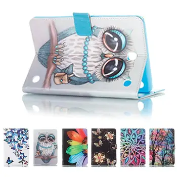 

For Samsung Galaxy Tab A T350 Case Stand PU Leather Cover for Samsung Galaxy Tab A 8.0 T350 T355 8\" Tablet Case Silicon Fundas