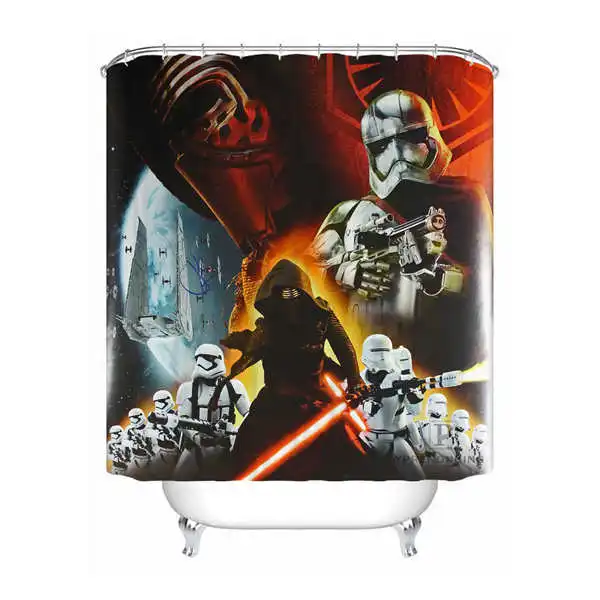 Shower Curtain Пользовательские водонепроницаемый Душ занавес Звездные войны один кусок@ 01 печатных ванной Декор различных размеров#180324-01-03 - Цвет: Shower Curtain
