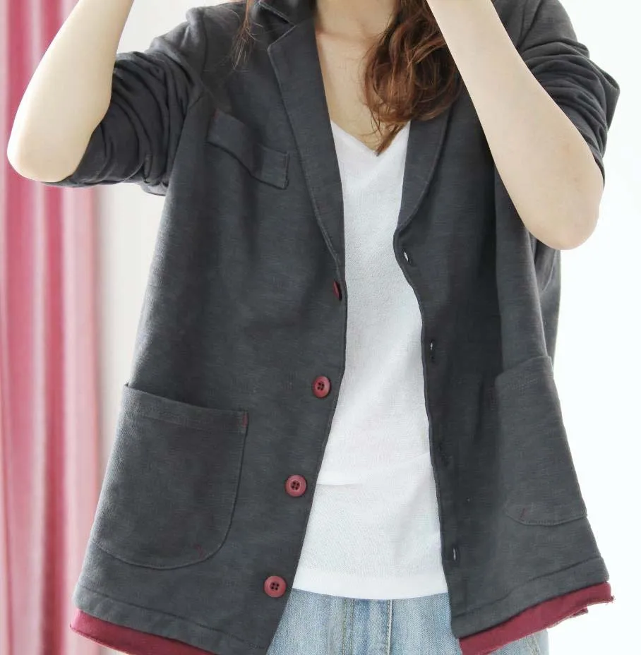 

2019 Spring Clothing New Style Knitted Small Suit WOMEN'S Coat Loose And Plus-sized WOMEN'S Dress Casual Literature And Art Suit