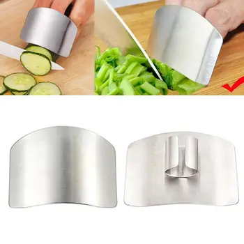 

1PC Stainless Steel Finger Hand Protector Safe Slice Shield Finger Protector Safety Cooking Guard Not Hurting Hand Kitchen Tools