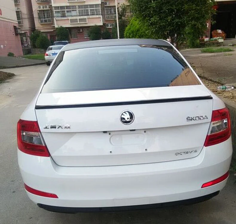Для Skoda Octavia 2006 2017 ABS пластик Неокрашенный задний Багажник крыло спойлер