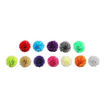

12 pcs Tissue Paper Pompoms Colorful Decorative Paper Flowers Ball Paper Flower Wedding Room Birthday Party Decoration