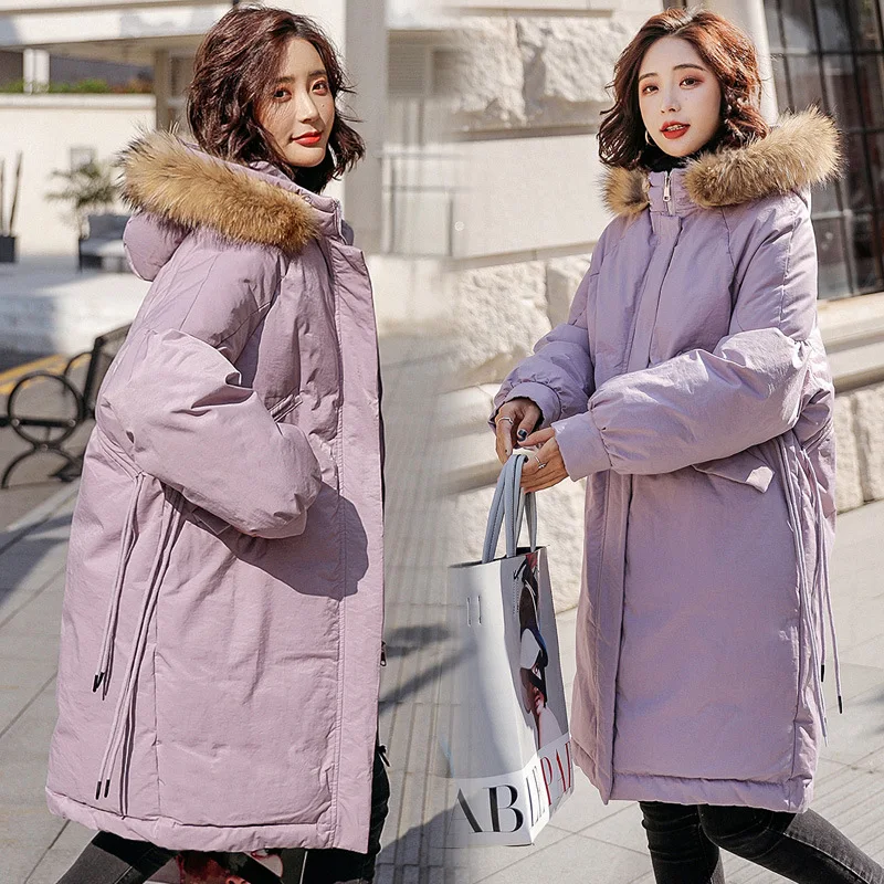 

New Style Mid-length Slim Fit Slimming Elegant Solid Color Versatile Cotton Coat-Style