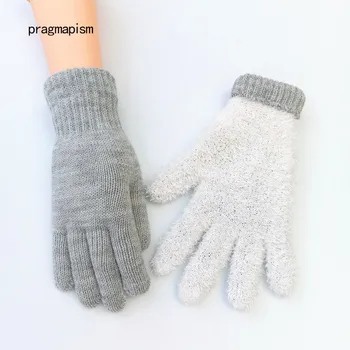 

winter new cashmere plush thick warm knitting unisex women fashion full fingers gloves winter gloves women SL-06