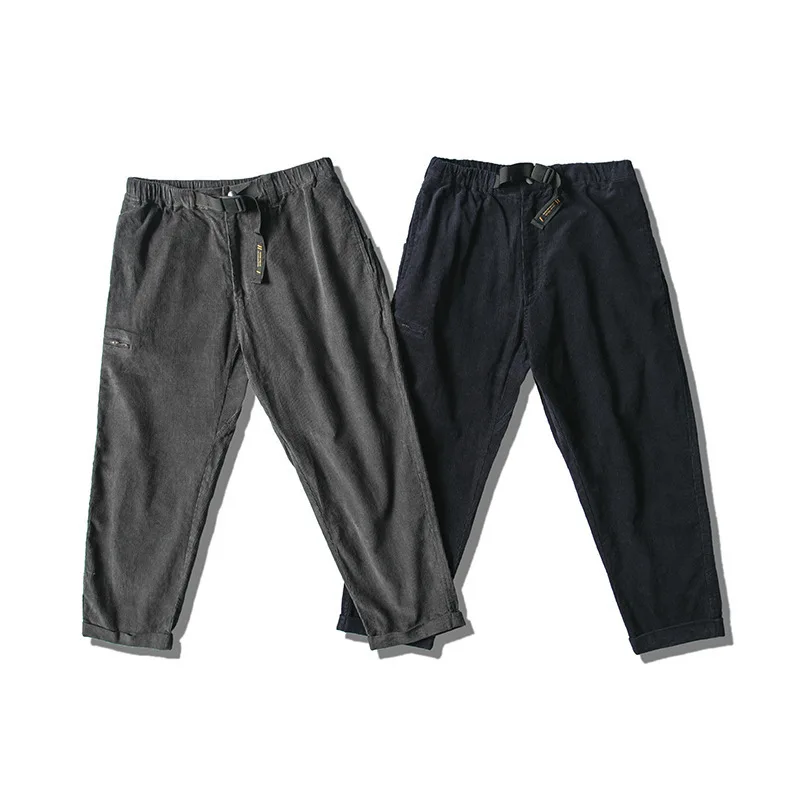 

Origional Men'S Wear Shu 2019 New Style Japanese-style Retro Autumn And Winter Casual Pants Loose Straight-leg Pants Thick Cordu