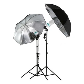 

33 Inch Outside Black Inner Silver Indoor Reflective Studio Equipment Soft Light Grained Practical Portable Photography Umbrella