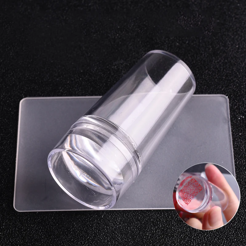 Силиконовый штамп для дизайна ногтей, скребок для печати ногтей, шаблон для рисования, штамп для ногтей, инструмент для штамповки, гель для ногтей, набор для полигеля