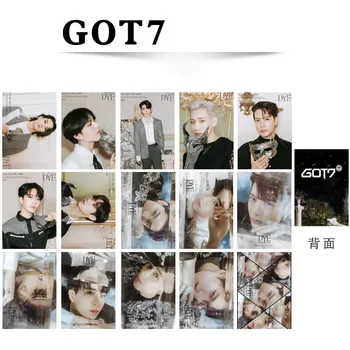 

Kpop GOT7 Dye Mini Album Photo Card JB JACKSON MARK Round Corner Photocard 15pcs