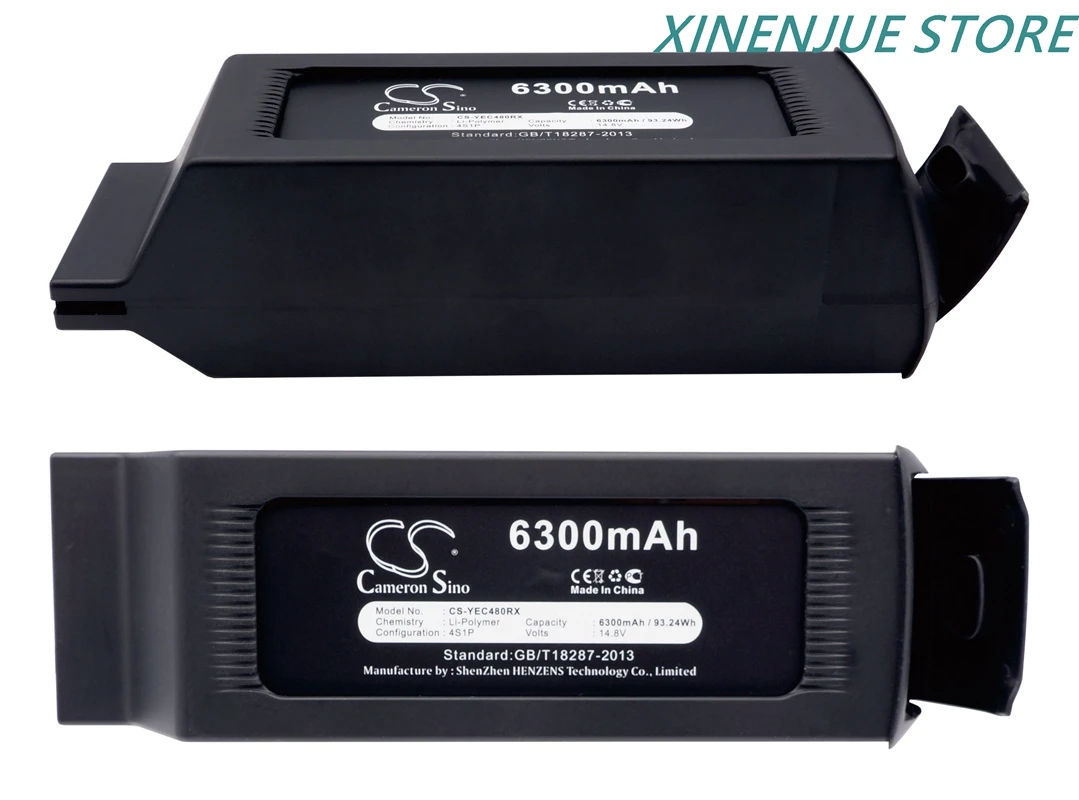 Batterie YUNEEC Typhoon H480 6300mAh 14.8V avec étiquette et câble d'alimentation