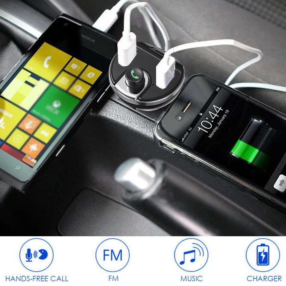 12-24 В 3.4A автомобильный Bluetooth автомобильный fm-передатчик адаптер беспроводной радио двойной usb зарядка телефон MP3 плеер SD аудио приемник