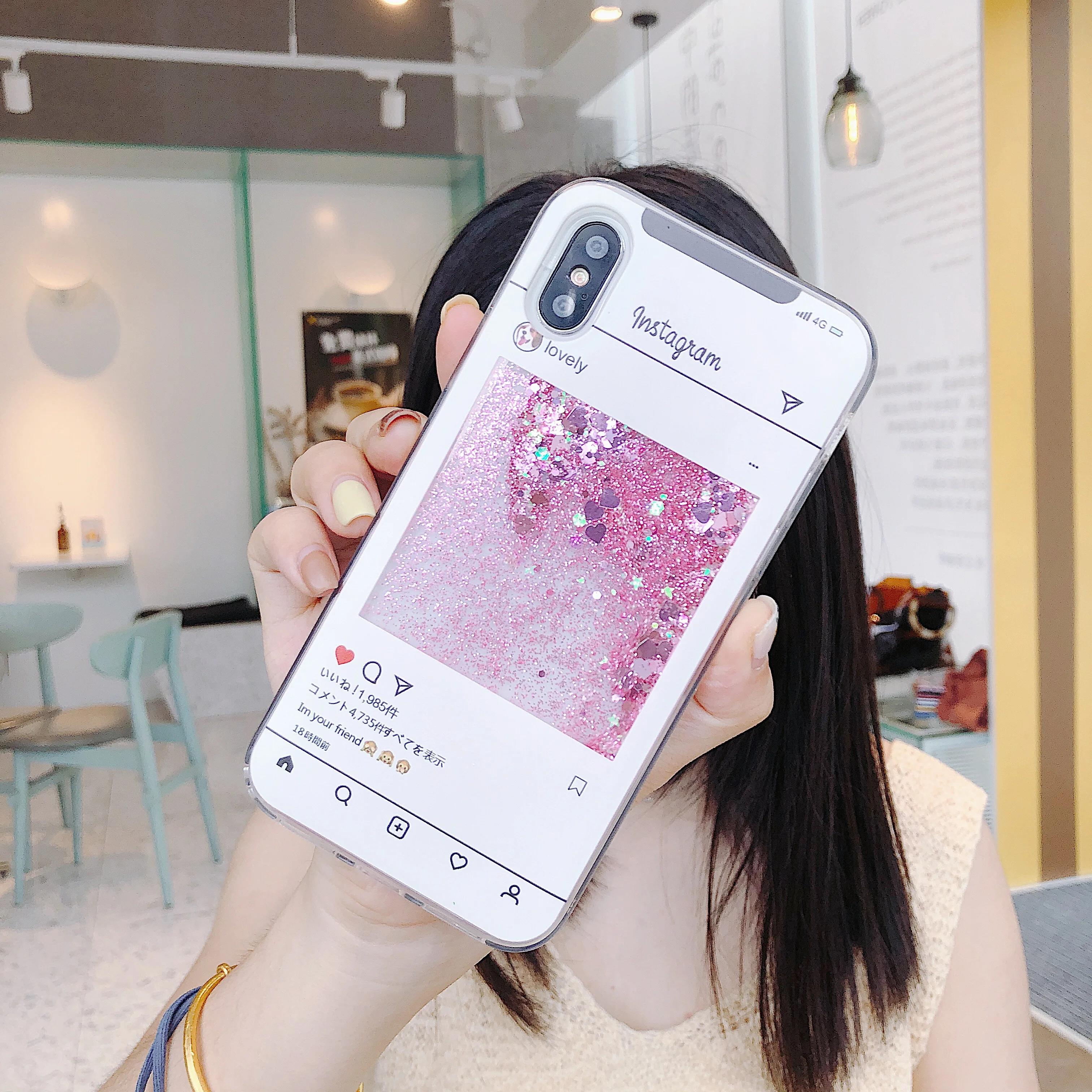 Чехол для iPhone X XS XSMAX Liquid heart Quicksand розовый чехол для iPhone 6 6S 7 8 Plus 11 Pro ProMax Quick sand TUP Чехлы Coque
