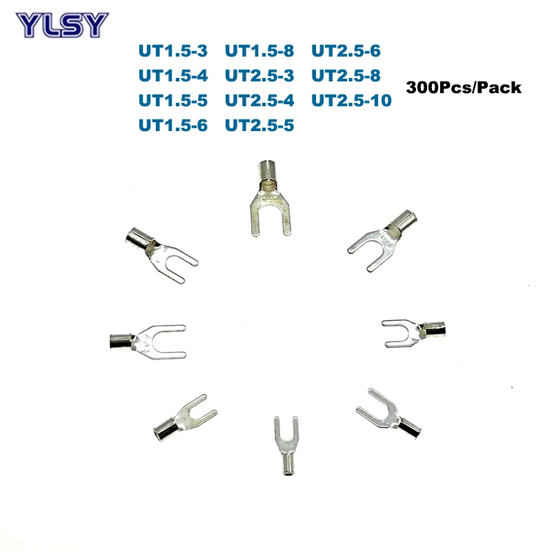 フォトターミナル UT2.5-3フォークターミナル 非絶縁端子コネクタ スペード端子 圧着ワイヤコネクタ 10個入り パーツ east-wind. jp