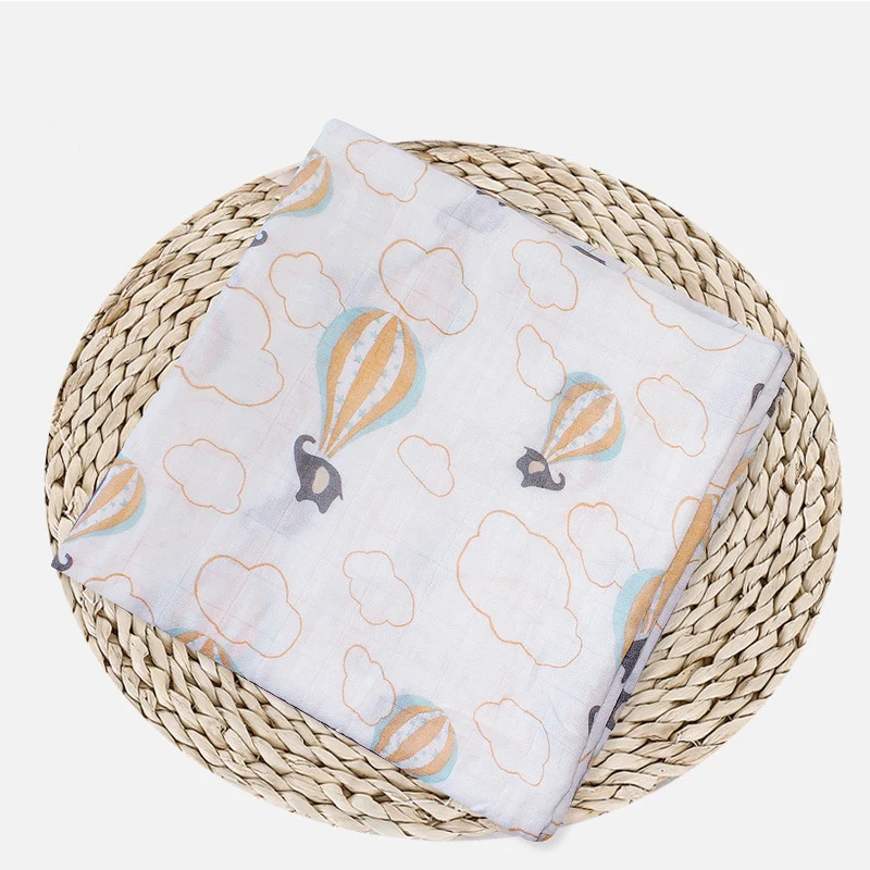 Мягкие муслиновые детские пеленки из хлопка, милые Мультяшные одеяла для новорожденных, банные марлевые пеленки для младенцев, спальный мешок, чехол для коляски, игровой коврик