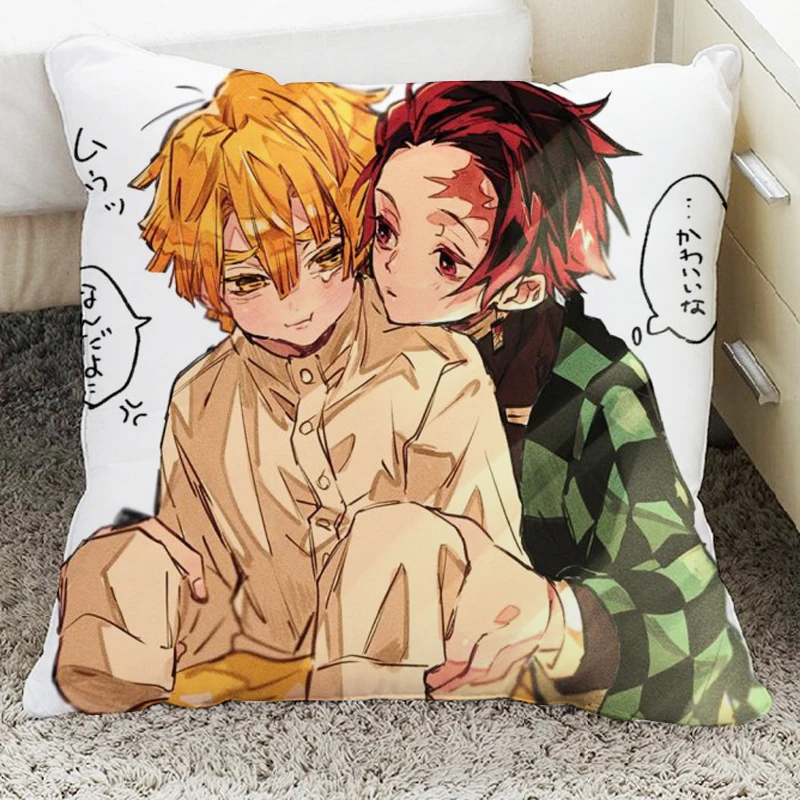 Demon Slayer: Kimetsu No Yaiba Kamado Tanjirou Agatsuma Zenitsu Kochou Shinobu Подушка Мягкая Плюшевая Кукла