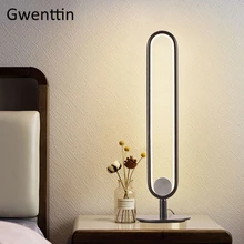 Скандинавское минималистское кольцо, настольные лампы для гостиной, спальни, прикроватная лампа, современный светодиодный светильник-подставка, светильник для учебы, чтения, светильники