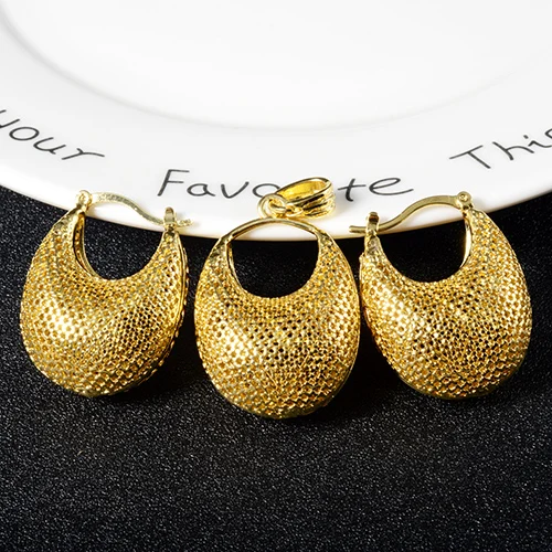 Sunny Jewelry Fashion Jewelry Sets For Women Earrings Pendant Hollow 2021 Hoop Earrings Jewelry Sets For Wedding Party Gifts Jewelry Set G