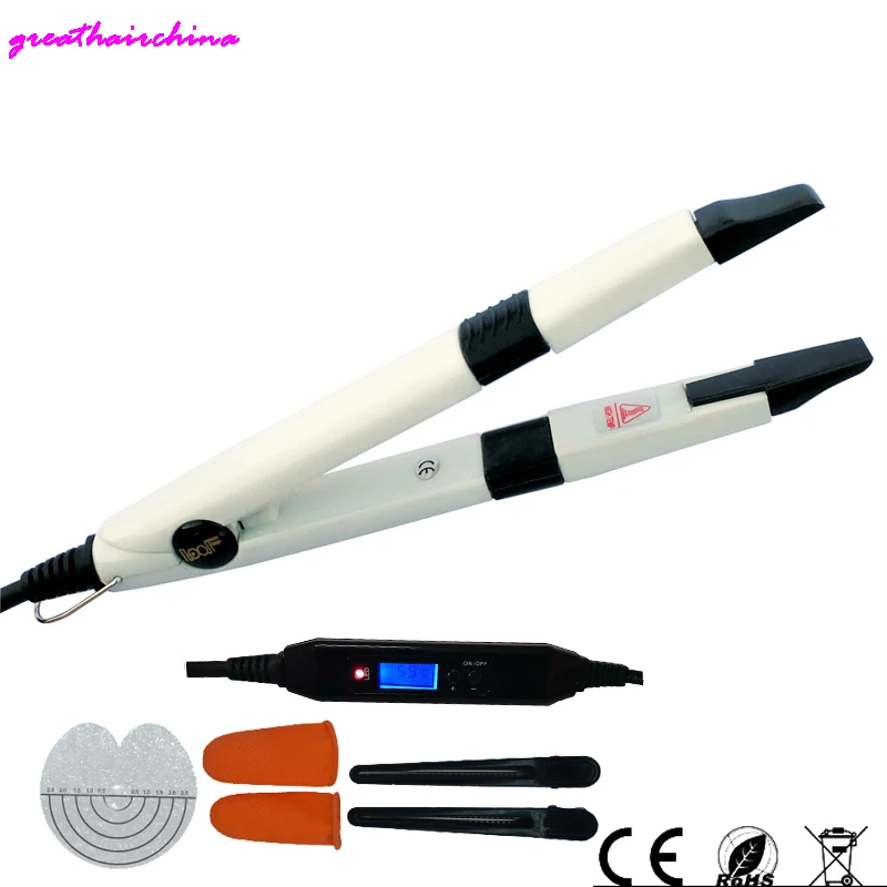Newest Fashion Professional Mini LED Temp Control Hair Extension Iron Heat Keratin Fusion Connector Tools Hairdress 1 Pieces hair extension tool